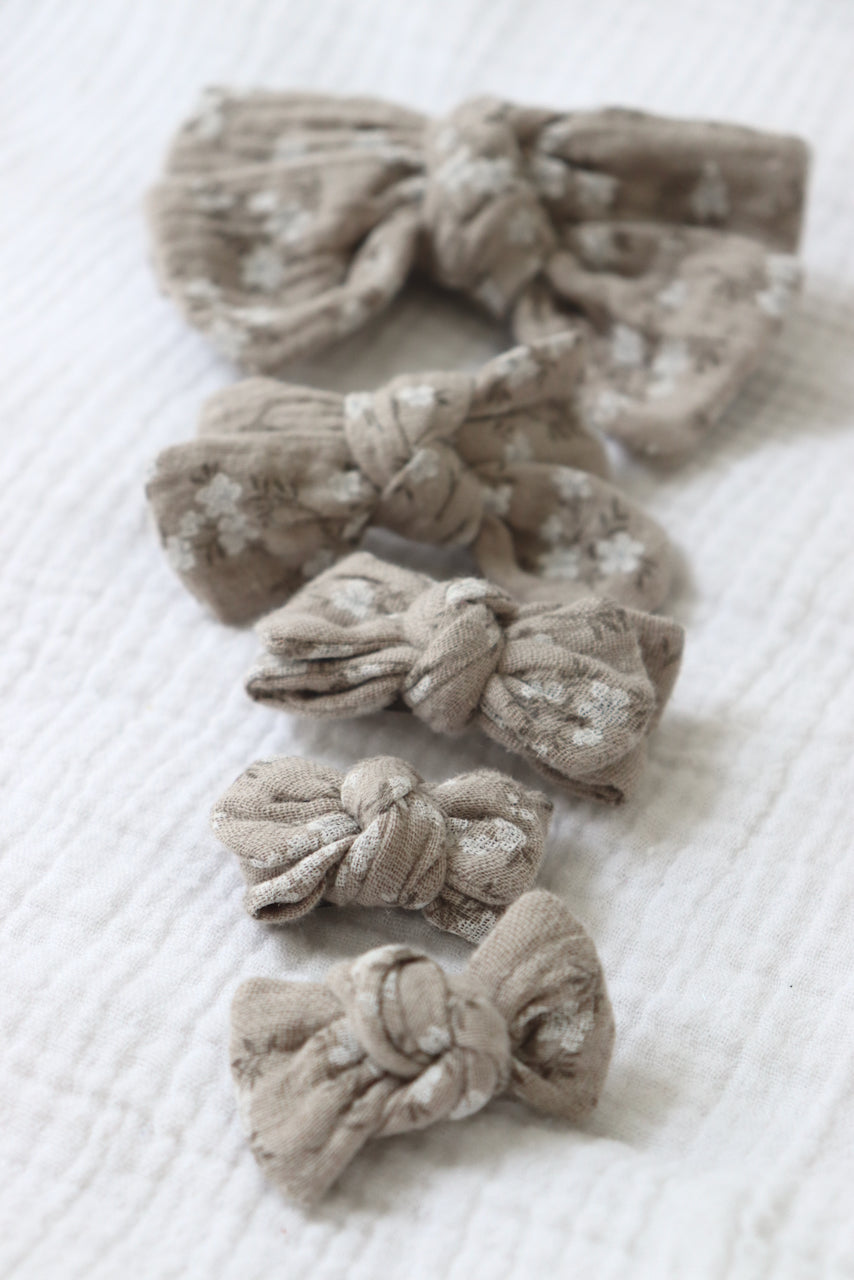 Louise gaze fleurs Beige