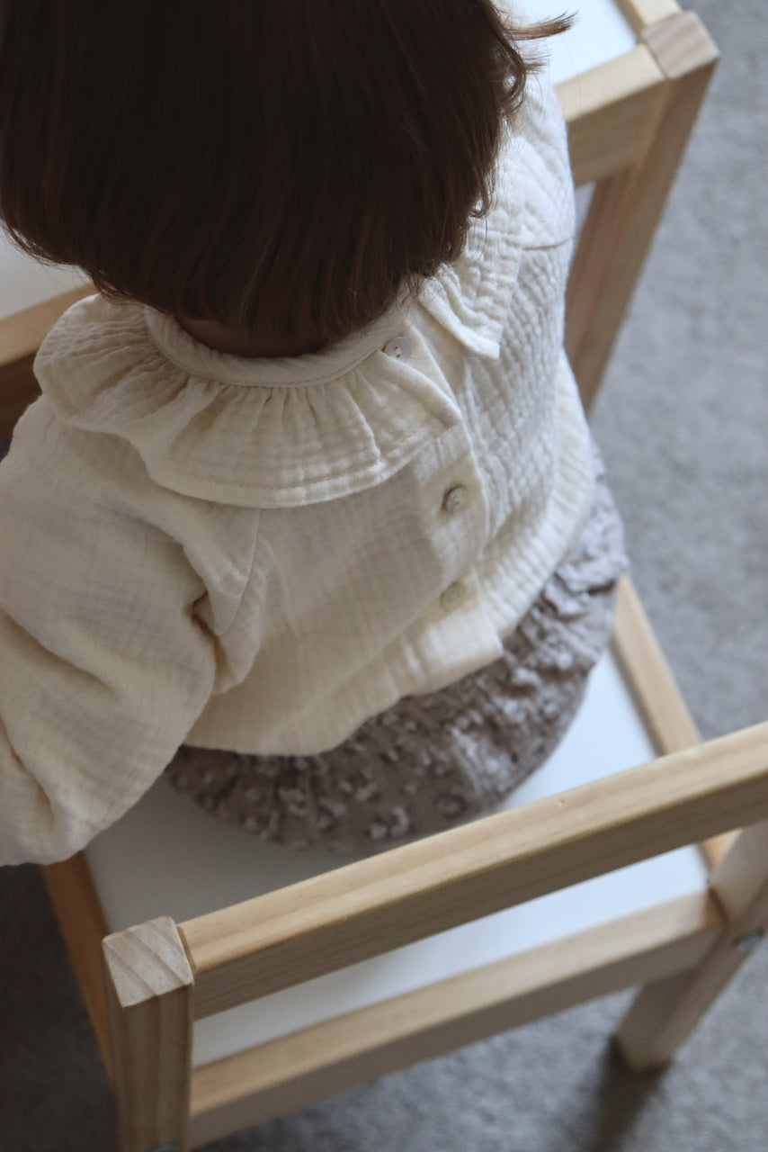 Gaston gaze fleurs Beige