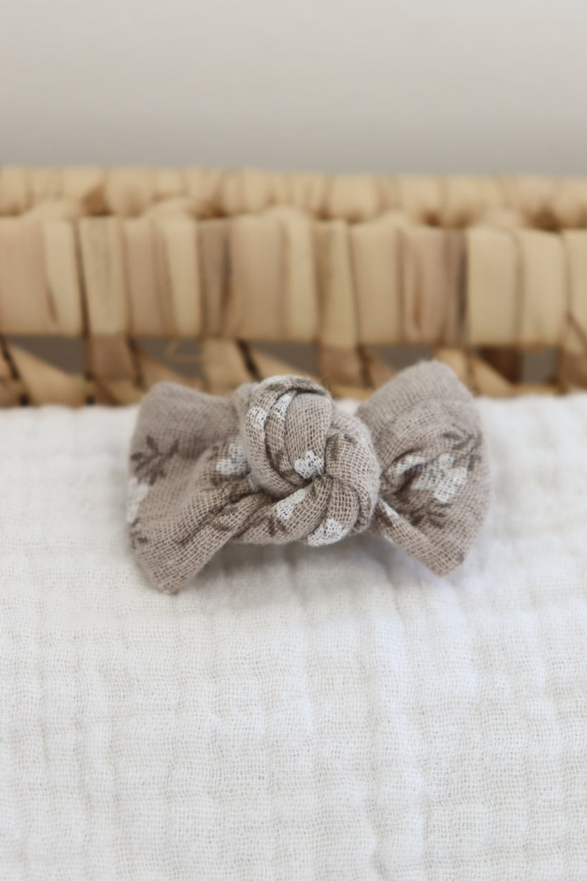 Abby gaze fleurs Beige