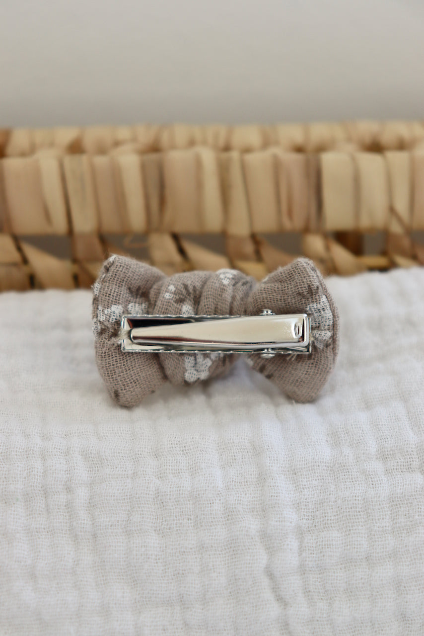 Abby gaze fleurs Beige