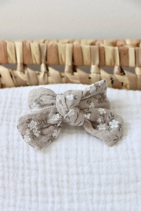Isaure gaze fleurs Beige