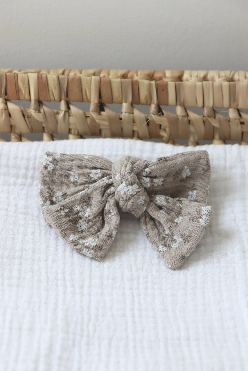 Louise gaze fleurs Beige