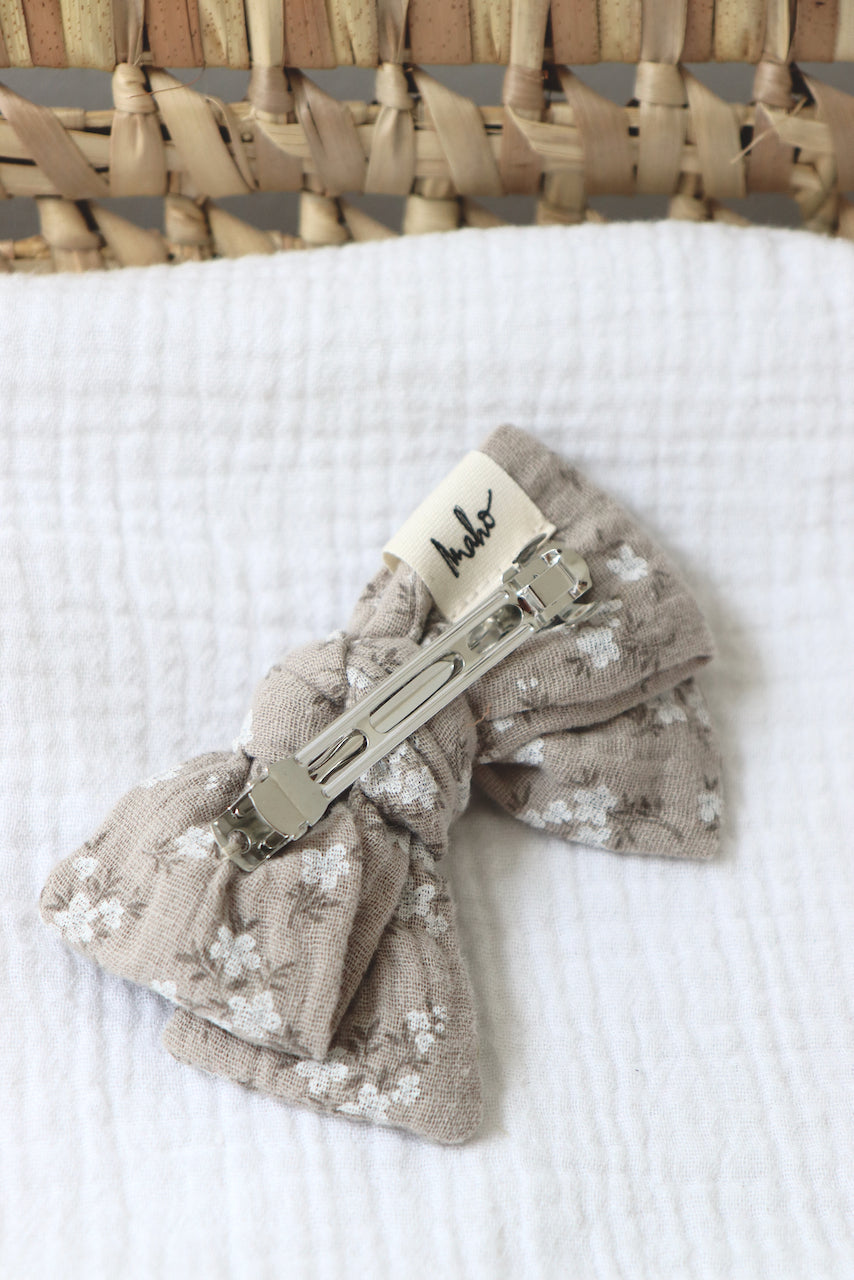 Louise gaze fleurs Beige