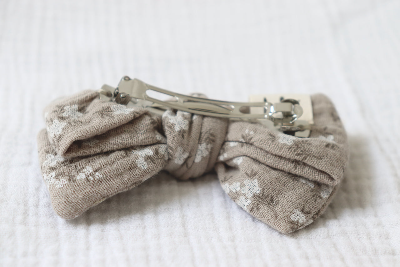 Louise gaze fleurs Beige