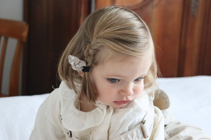Heidi gaze fleurs Beige