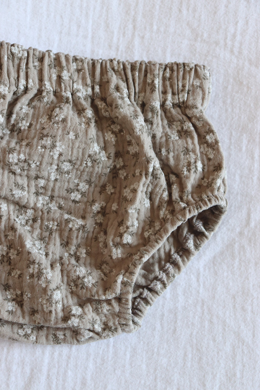 Gaston gaze fleurs Beige