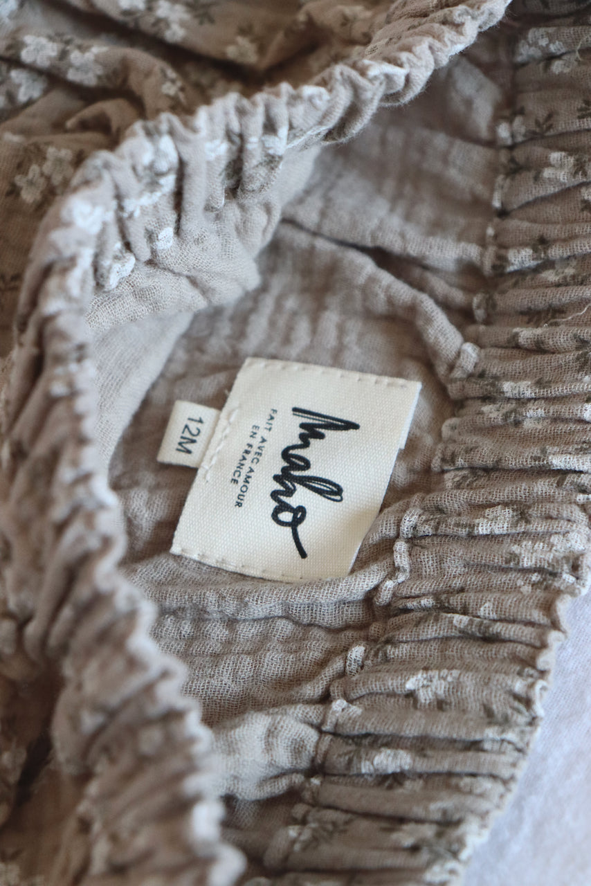 Gaston gaze fleurs Beige