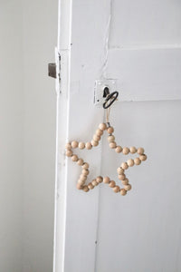 Etoile perles bois
